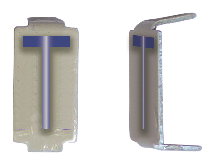 LOT 25 LETTRE 6X11 ALU IVOIRE/BLEU PRE-PLIEE T *