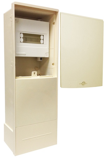 [MICN173] BORNE CIBE SERRURE RECTANGLE SIGLE ECLAIR + SUPPORT 9 MODULES *