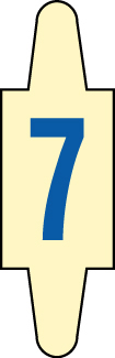 [PUI6IB-2] CARACTERE AMOVIBLE CHIFFRE -2- H 8MM  FOND IVOIRE / RELIEF BLEU  PAR 25 CHI002M §